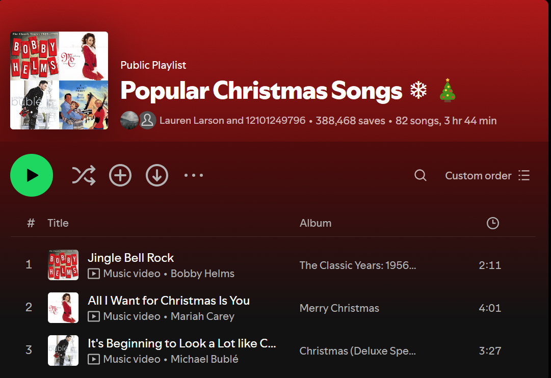 Personalized Team Playlists